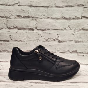 Imac 856480 Black Ladies Laced/Zip Shoe